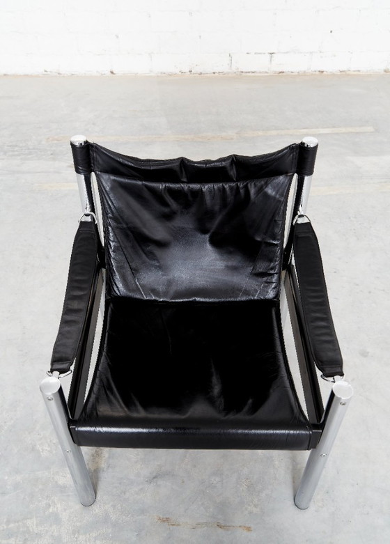 Coppia di Sedie Safari Börje Johanson per Johanson Design – Poltrone, Pelle, Metallo (photo 15 of 15)
