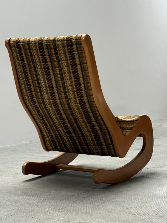 Image 1 of SEDIA A DONDOLO CASALA XL IN LANA BOUCLÉ ​​DI FAGGIO ANNI '60