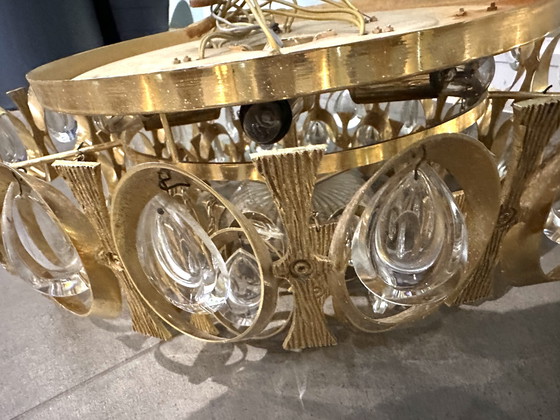 Image 1 of Plafonnier Palwa vintage en laiton, années 1960