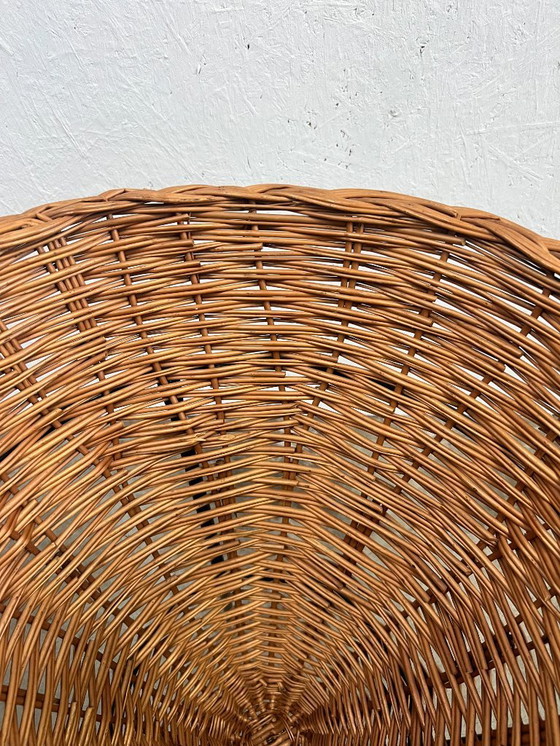 Image 1 of Vintage wicker pointed basket / plant furniture, Netherlands 1960s