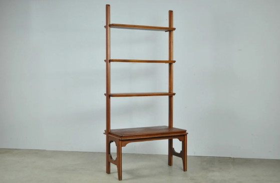 Image 1 of Mobiletto a muro in legno vintage di metà secolo, anni '60