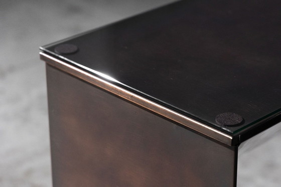 Image 1 of Consoletafel van gepatineerd brons van Belgochrom, België, jaren 70