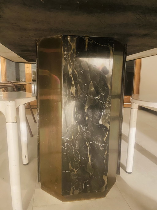 Jean Claude Mahy Portoro Dining Table/Brass – eettafels, Marble (photo 2 of 5)