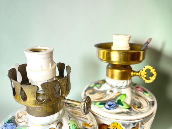 Pair of Limited Edition Portuguese Porcelain Table Lamps, by Alcobaca – Alcobaça (photo 7 of 18)