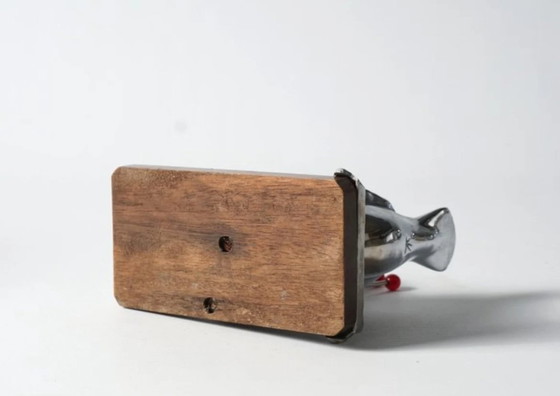 Image 1 of Original Benjamin Rabier Art Déco Chrome sur plateau en bois Cocktail / Bowle Piekser Set des années 1930.