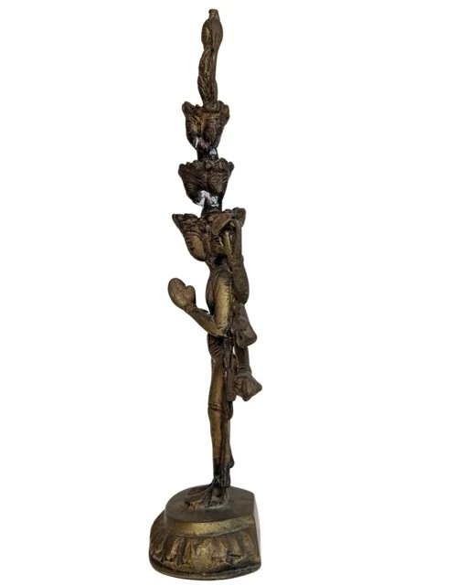 Vuurvergulde bronzen Avalokiteshvara – Tibet, 18e–19e eeuw – Beeldhouwkunst (photo 7 of 12)