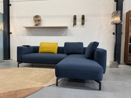 Pode Ziggy Ecksofa, blauer Wollstoff, 275 x 220