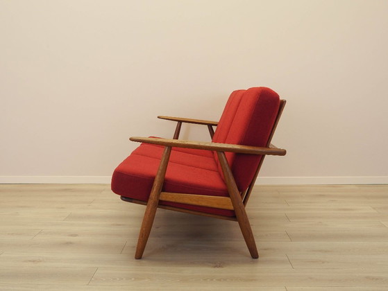 Image 1 of Canapé rouge CIGAR, design danois, années 1960, designer : Hans J. Wegner, fabricant : Getama