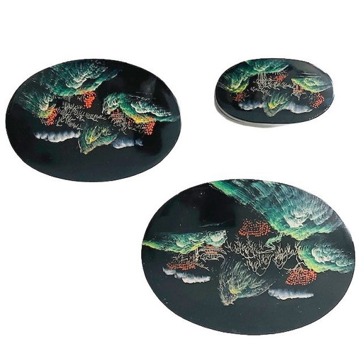 Set vintage Chinese lakdoosjes