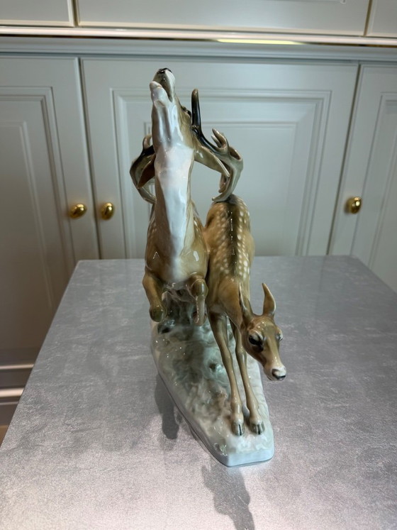 Image 1 of Karl Tutter – Large group of fallow deer – Lorenz Hutschenreuther Selb – Art Department