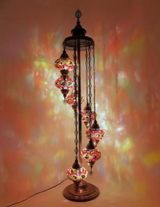 Image 1 of Lámparas de pie de mosaico turco hechas a mano