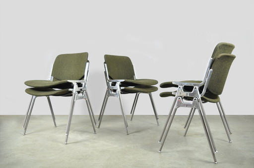 Castelli / Vintage Dsx Axis 106 Eettafel Stoelen (6) / Giancarlo Piretti / Italië 1970S