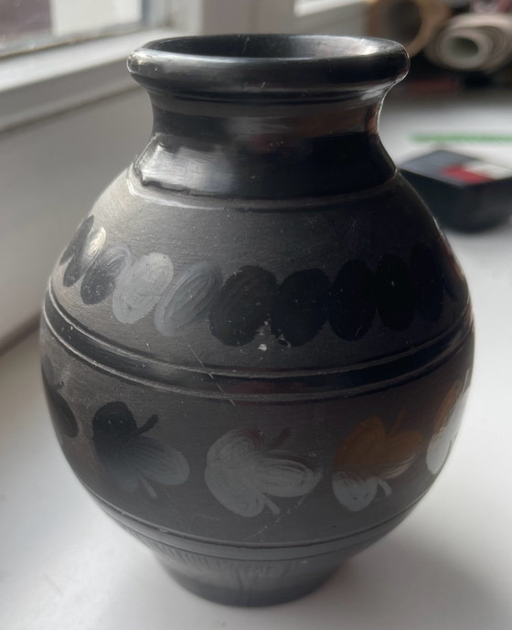 Nádudvari ceramic Vase, K. Nagy József (Hungary), Black (photo 5 of 5)