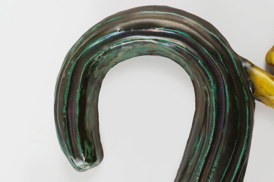 Image 1 of Placca in ceramica d'epoca raffigurante un gallo colorato, firmata A. Dandoy, Belgio, anni '60