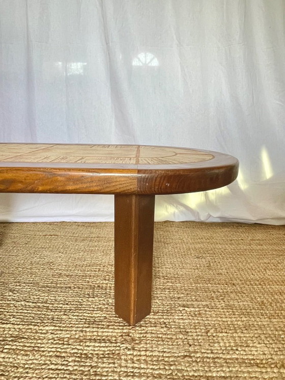 Image 1 of Herbarium coffee table in ceramic and solid wood, signed