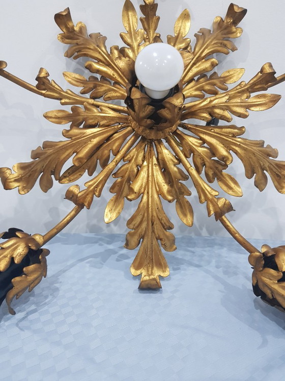 Image 1 of Lámpara de techo, Hans Kogl, Alemania, década de 1960, estilo Hollywood Regency.