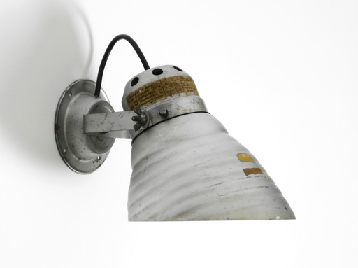 1930s wall or ceiling lamp by Adolf Meyer for Zeiss Ikon with adjustable mirrored glass lampshade