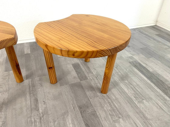 2x Zweedse bijzettafels, massief grenenhout, design uit de jaren 70 – Wood (photo 4 of 11)