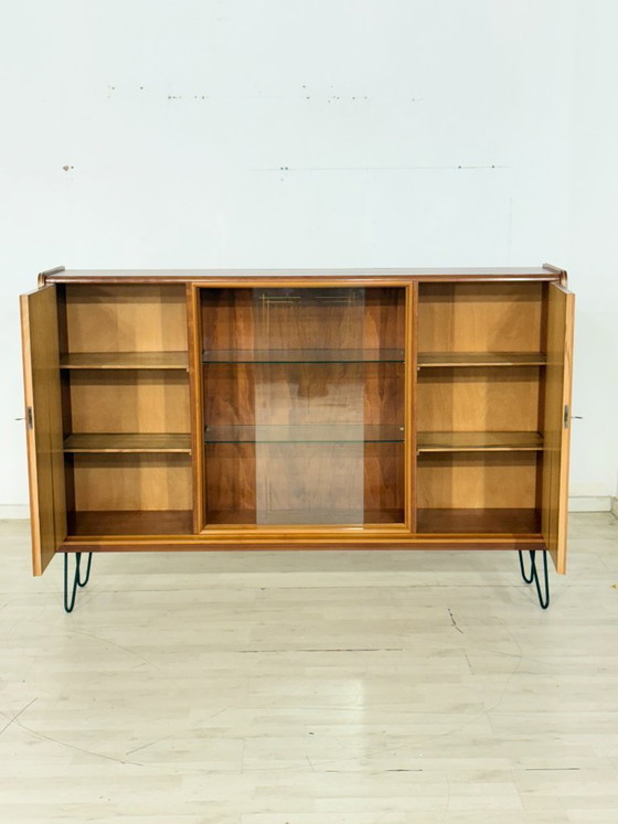 Image 1 of Mid-Century Highboard / Vintage Sideboard / Display Cabinet / Living Room Cabinet – 1960s