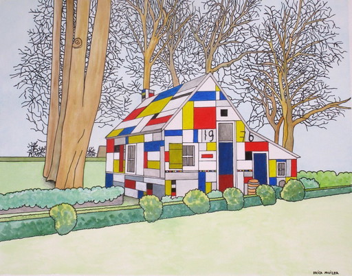The 'Mondriaan' House (hand-painted)