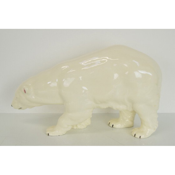 Image 1 of Vintage porcelain polar bear sculpture for Royal Dux, Czechoslovakia 1925s