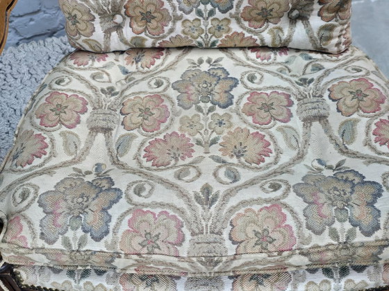 Image 1 of Poltrone da salotto Giorgetti Gallery di design di metà secolo con rivestimento in Gobelin, set di 2, Italia, 1975