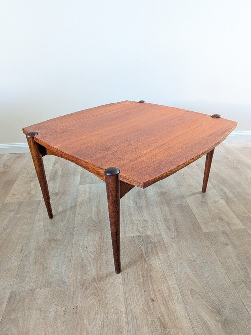 Table basse vintage en teck, style moderne du milieu du siècle (années 1960) – Plateau réversible