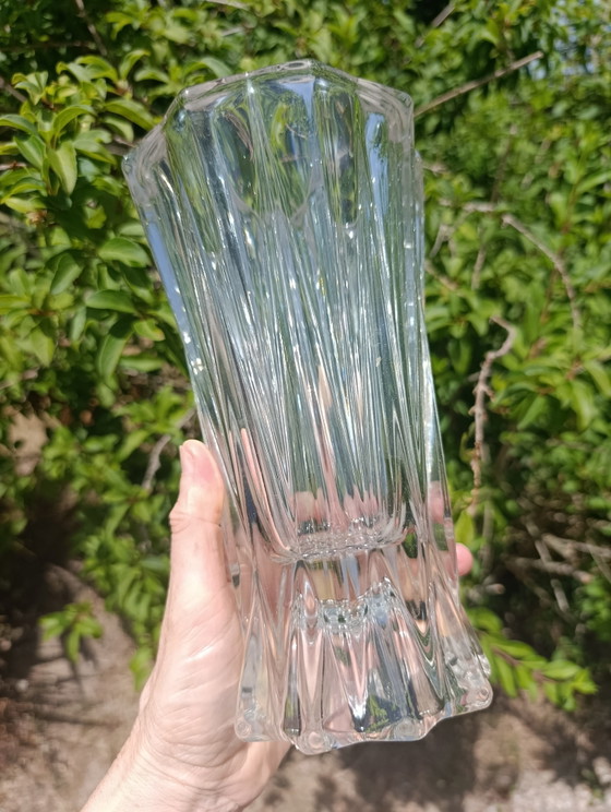 Image 1 of Tulip-shaped cut crystal vase, Art Deco 1930/50