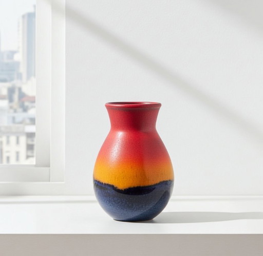 Dümler & Breiden 122/17 Vintage Vase – Tri-Color West Germany Ceramic Art