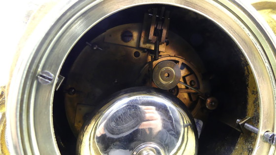 Image 1 of Orologio da mantello a pendolo francese vintage antico 1850-1900 Medaille de Bronze