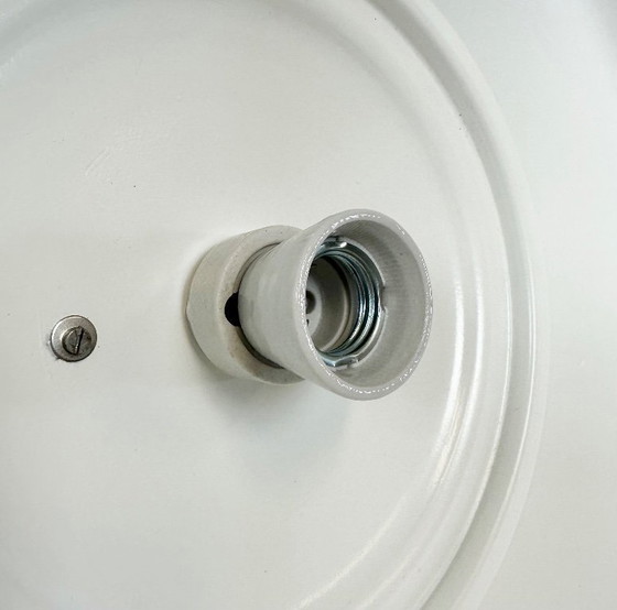 Image 1 of Industrial Black Pendant Factory Lamp with Cast Iron Top, 1970s