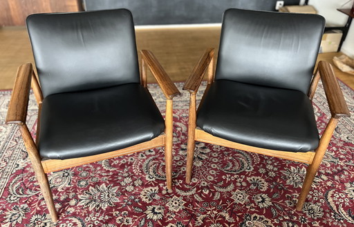 2 x Fauteuil Finn Juhl Chairs Diplomat 209 Rosewood