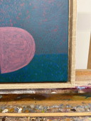 Original painting, "FIGURINE 2", oil on canvas, including frame, 53.5 cm x 43.5 cm