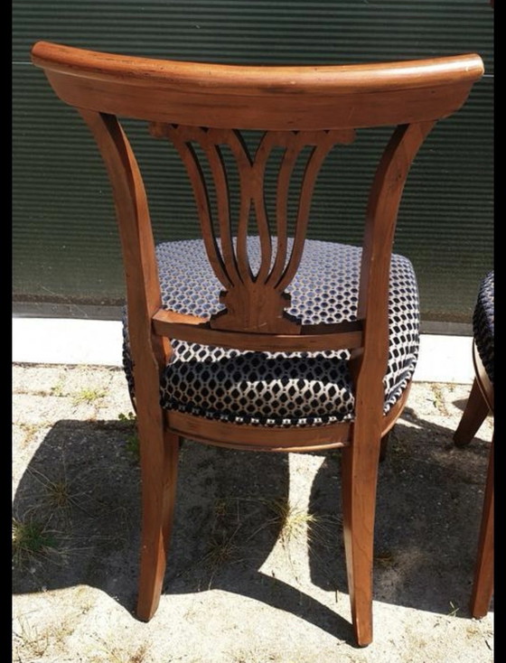 Image 1 of 4 cherry wood harp model dining chairs