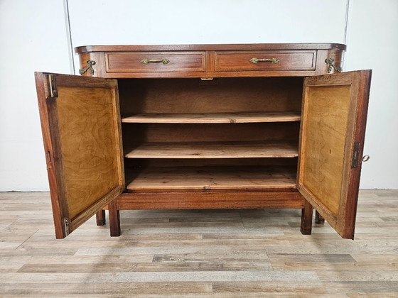 Image 1 of Early 20th century Art Nouveau sideboard with brass decorations