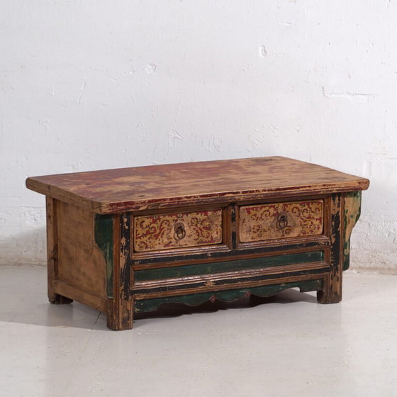 Tavolo kang policromo Shanxi con due cassetti – Cina, c. 1930 – Tavolini da caffè, Iron (photo 7 of 25)