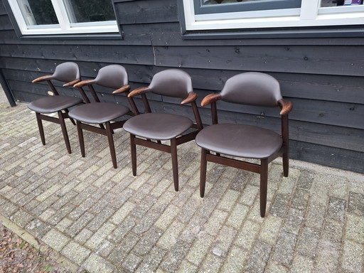 4 sedie Tijsseling in corno di mucca