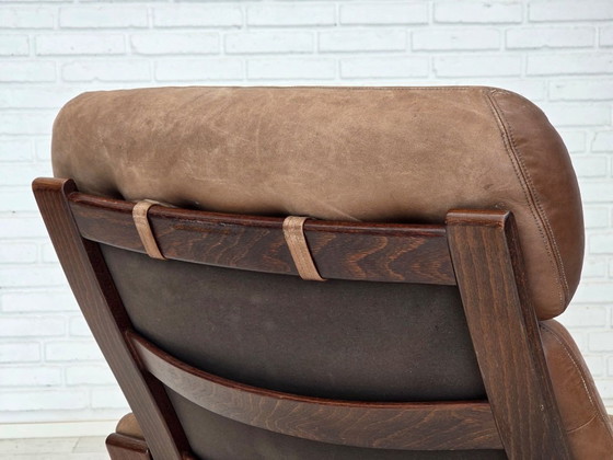 Image 1 of Década de 1970, diseño danés de Georg Thams, sillón, mobiliario de cuero.