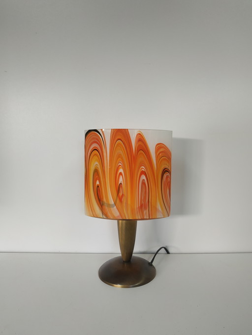 Vintage '60-70s Style' Glazen Tafellamp