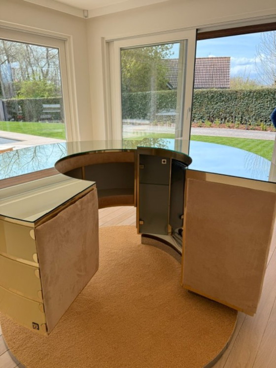 Image 1 of Een unieke & zeldzame originele ronde instap bar van Willy Rizzo