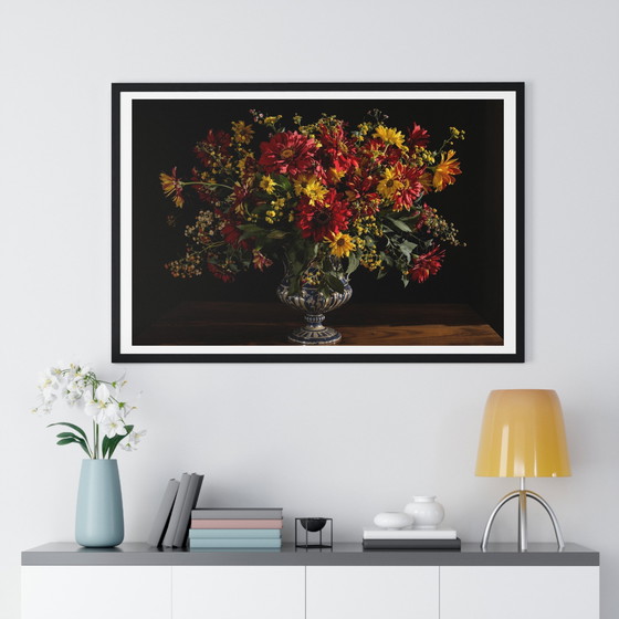 Image 1 of Stilleven met dahlia's en zonlicht (XL) Gesigneerde en genummerde beperkte oplage