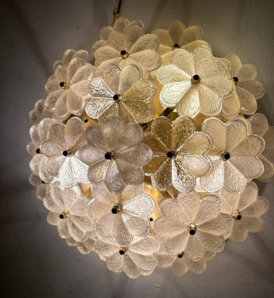 Image 1 of Grande lampada da parete/apparecchio da parete floreale di Ernst Palme, 1960