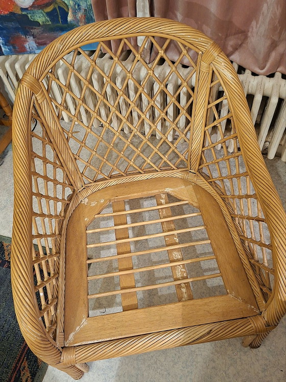 Poltrona vintage in rattan "Model 1" (Anni '70/'80) – Boho / Retrò – Poltrone, Tessile (photo 2 of 6)