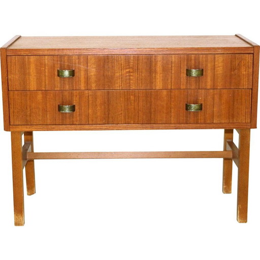 Cómoda vintage de teca y haya, Suecia, 1960