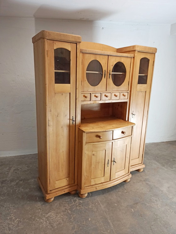 Buffet ancien en pin massif – Armoires murales, Wood (photo 3 of 15)