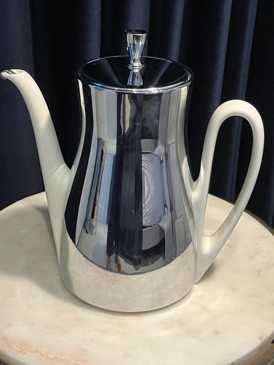 Image 1 of Vintage MCM Fürstenberg & SUS “Thermisol” Insulated Teapot – 1.5L – Art Deco Style