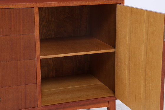 Image 1 of Rare Étagère Vintage Années 60 | Mid Century Armoire à étagères Tiroirs Rétro Bois Rangement #07-69