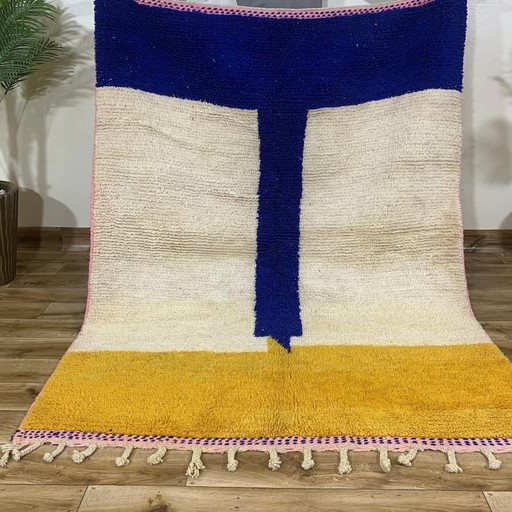 Handmade Moroccan Beni Ourain rug from Atlas, 2/3 m