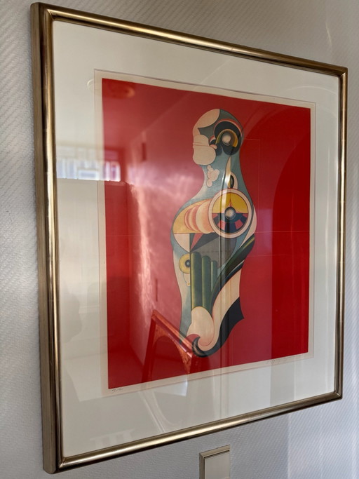 Wolfgang Oppermann – Serigrafia a colori Pop-Art originale (ca. 1970) – Firmata a mano & Limitata (44/100) – Incorniciata