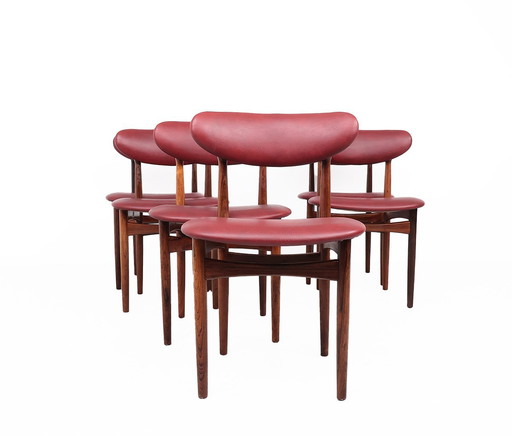 Sedie da pranzo di design danese di Scantic Mobelvaerk